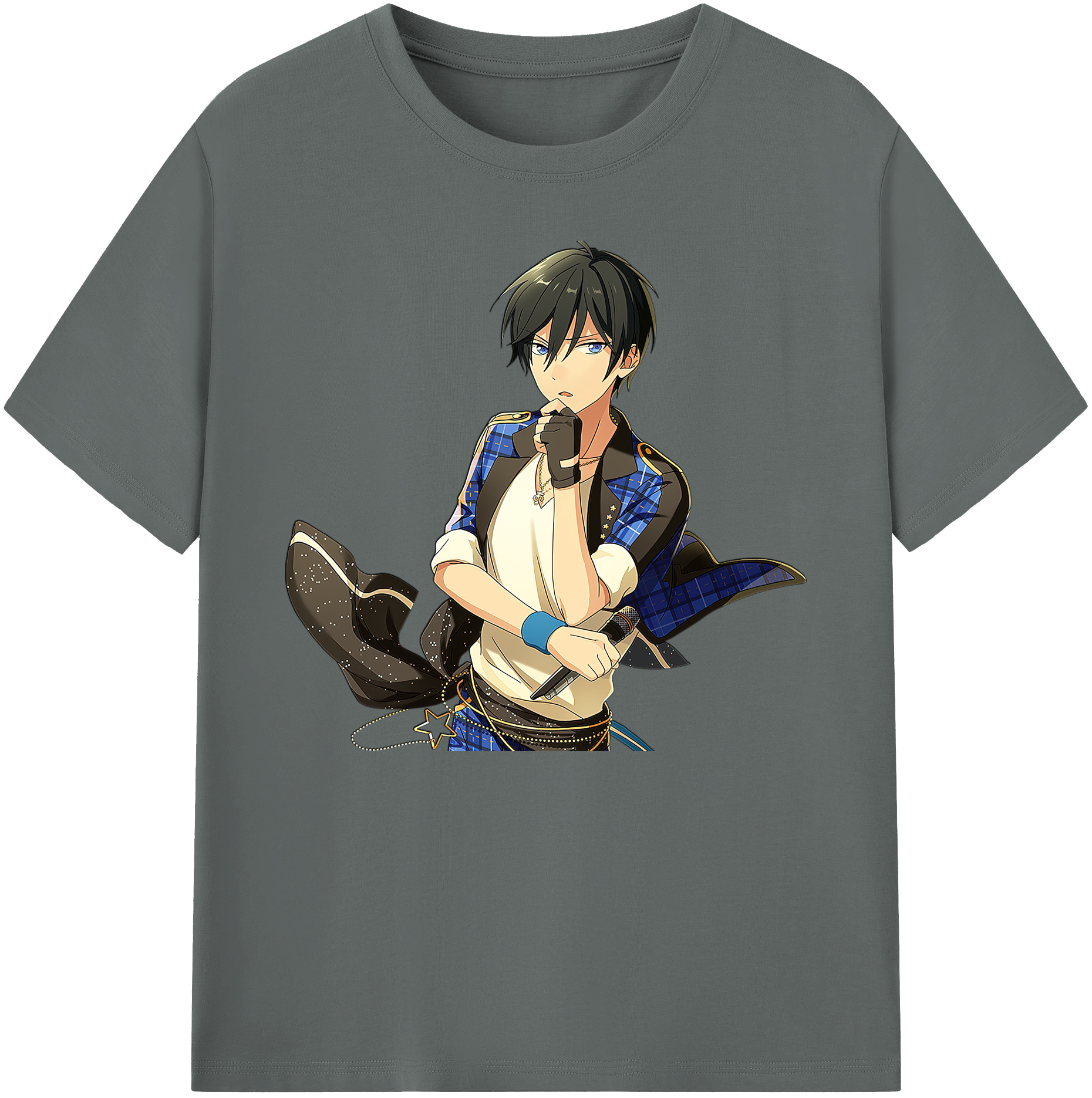 （画像用） あんさんぶるスターズ! Ensemble Stars 綿100％ メンズ半袖Tシャツ｜肌触りやわらか＆通気性